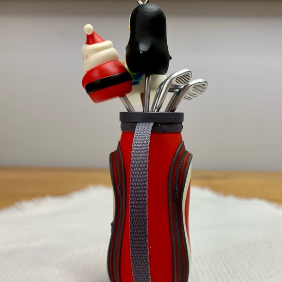 Hallmark Golf Bag Christmas Ornament Dated 2010 Snowman, Penguin, Santa Covers - Picture 4 of 7